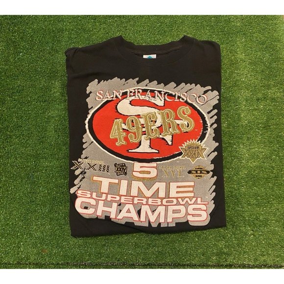 Vintage San Francisco 49ers shirt extra large black mens adult 90s super bowl